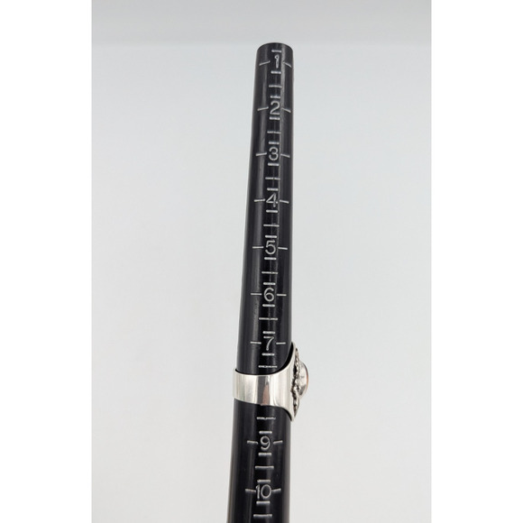 Vintage Carol Felley Sterling Silver Amber Wide Ring Sz 8 12g Southwest - Picture 9 of 12